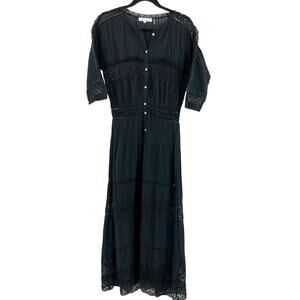 LoveShackFancy Black Maxi Dress